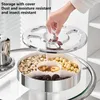 Plates Beautiful Fruit Nuts Box Drop-resistant Pack No Odor Silver And White Three Layers Party Candy Dish