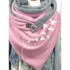 Scarves 2023 Fashion Winter Scarf For Women Printing Button Soft Wrap Casual Warm Shawls Foulard Femme Neck