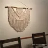 Tuindecoraties Macrame Wall Hangende Boho Decor Bohemian Fiber Art Modern Al Home Beach House Southwestern Style Minimalistisch garen Tapestry 230511