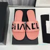 Style Designer Sandals Woman Slippers Fashion Candy Color Slippers Sandals Beach Classic Slippers High Heel Rubber Lady Flat Slides