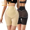 Leggings voor dames flarixa vrouwen hoge taille veiligheid broek ijs zijden boksers taille trainer body shaper ondergoed boyshort naadloze buikregeling shorts 230511