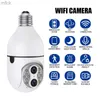 Board Cameras Dual Lens E27 Bulb Surveillance Camera WIFI 360 Auto Tracking 360 PTZ IP 10X Zoom Camera Color Night Vision IP Security CCTV