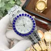 Montre pour homme avec incrustation de diamants, bracelet en acier inoxydable, montre à quartz, montre AAA pour homme à la mode et tendance