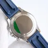 Reloj mecánico automático de lujo para hombre, 40mm, 904L, correa de goma azul, luminoso, resistente al agua, Relojes para hombres