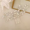 Hair Clips Silver Color Comb Bridal Piece Simple Crystal Wedding Jewelry Handmade Women Headpiece