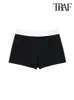 Women's Shorts TRAF Women Fashion With Contrast Seam Skirts Vintage High Waist Zipper Fly Female Skort Mujer 230510