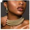 Chains African Style Boho Necklace Ring Earring Set Jewelry Ingemark Exaggerated Ethnic Vintage Big Torque Chunky Chain Choker