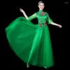 Stage Wear Opening Dance Big Swing Skirt 2023 Modern Chorus Costume Long National Guzheng Female Adult