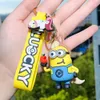 Moda Küçük Sarı Adam Anime Karikatür Bebek Silikon Keychains Çince 12 Zodyak Keytler Charm Kolye Yaratıcı Hayvan Keydrop