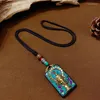 Collares con colgante de Buda de ébano, abalorio Vintage para mujeres y hombres, cadena de cuentas, accesorios de joyería Y2K 2023 a la moda