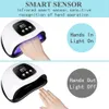 UV -licht voor nagels, 48W LED -nagellicht voor gelpolish, snelle nageldroger met automatische sensor, 24 kralen snel uithardende draagbare nageldroger, tijd