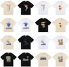 メンズTシャツ夏のrhudeブランド印刷物Tシャツ男性女性ラウンドネックTシャツスプリングハイストリートスタイル品質トップティールードアジアサイズS-XLカミゼタカサブO3K1＃MCYF