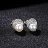 Premium Retro Brand Pearl Stud örhängen Kvinnor Fashion Luxury Plated 18k Guldörhängen Kvinnliga avancerade S925 Sterling Silverörhängen Bröllopsfest smycken gåvor