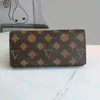 2023 Fashion Flowers Designer Zipper Wallets Luxurys Men Women Lederen Zakken Hoogwaardige klassieke letters Munt Purse Originele doos Plaid Card Holder M58101