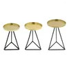 Bougeoirs Triangle Chandelier En Métal Titulaire Photophore Stand Parti Décor Fournitures Pour Enfants Fille Garçon Anniversaire B03E