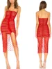 Vestidos casuais malha praia sun wrap bodycon vestido mulheres mulheres sexy sem alça