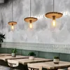 Lâmpadas pendentes modernas lâmpada simples lâmpada nórdica balcão de madeira led led loja de jantar led sala de jantar retrô de cabeça única pendurada