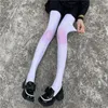 女性ソックスロリータかわいい膝の肌のトーンフラッシュパンストY2Kセクシーなプリントタイツ女性ストッキング日本語通気性白い靴下2023