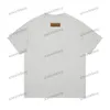 xinxinbuy T-shirt da uomo firmata 23ss Spray lettering stampa manica corta in cotone da donna Grigio albicocca blu S-XL