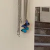 Catene Moda Controllo della temperatura Cambia colore Collana con pendente a farfalla Collane a catena in acciaio inossidabile per regalo di gioielli da donna
