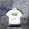Xinxinbuy Men Designer Tee Tシャツ23SSショルダーリボンレター刺繍半袖女性グレーホワイトブラックS-2xl