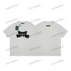 xinxinbuy T-shirt da uomo firmata 23ss Spray lettering stampa manica corta in cotone da donna Grigio albicocca blu S-XL