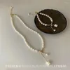 Halsband Herbst Glocke Orchidee Anhänger Süßwasser Perle Halskette Einzelne Halskette Mode Stil Schlüsselbein Kette frauen Sommer