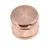 Smoking Pipes 63MM diameter drum shaped 4-layer metal cigarette grinder manual mesh cover grinding