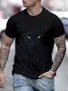 RUKAS T-shirt grafische dierenkraag groen blauw paars geel 3D bedrukt groot casual weekend korte mouwen kleding/zomer/zomer