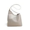 Kvällspåsar dam äkta läder elegant grå brun handväska för kvinnor mjuk enkel nyhet design daglig axelväska