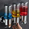 Liquid Soap Dispenser Multifunctionele handdesinfecteurhouder Wall gemonteerde shampoo hoofddouche Douche badkamer accessoires 230510