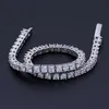 Hip Hop Tennis Chains 925 Silver 14k 18k Real White Gold Jewelry Top 3mm 4mm 5mm Vvs Moissanite Tennis Chain Gold Chain