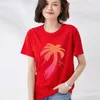 Magliette da donna firmate Palm Tree lavora a maglia Top da donna manica corta lettera in cotone uomo top estivi magliette in maglia