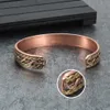 Charm Bracelets Vinterly Energy Magnetic Copper Twisted Wide for Women Adjustable Open Cuff Bangles Men 230511