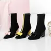 Stövlar Autumn Winter Socks Shoes Women Tjocksoled Casual Large Size Short Botas de Mujer Party Club Ladies Footwear