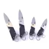 Ny Mini Pocket Knife Mini -tangent Buckle Folding Knife Outdoor Survival Tools Rostfritt stål Blad Wood Handle Knife