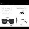 Neue Paris-Designer-Sonnenbrille für Frauen, Luxus-Sonnenbrille, vergoldet, großer quadratischer Rahmen, Marke Retro, polarisierte Modebrille, hohe Qualität, mit Box im Freien