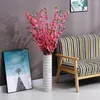 Fiori decorativi 1PC Artificial Home Wedding Decor Spring Plum Peach Blossom Branch Panno di seta finto Filo di ferro Ornamento vegetale realistico