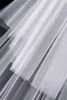 Eenvoudige lange bruidssluier met snijrand 1-laags romantische bruidssluier kathedraallengte 3 meter zachte tule voor bruidsjurk wit ivoor wi275p