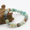Strand 8mm Natural Stone Amazonite Bracelet Girls Christmas Gifts Fashion Jewelry Making Design Beads Hand Made Ornament 7.5inch