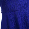 Casual Dresses Sexy Women Floral Lace Dress Round Neck Short Sleeve Vintage Lace A-line Dress Patchwork Slim Pleated Swing Cocktail Party Dress 230511