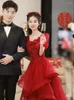 Gonne Toast Abiti 2023 Summer Bride Luxury And Atmosphere Wedding Engagement Banquet Female Red Dress