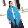 Sjaals vrouw sjaal kasjmere dikker kwastjes 57 inch oversized granaat tuinië print pashmina sjaals wraps moederdag cadeaus