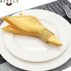 Table Napkin 50Pcs 30cm Square s Cloth Satin Fabric Pocket Handkerchief for Wedding Birthday Home Party el Gold White 230511