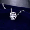 Łańcuchy Bettyue Modern Style Cube z przezroczystym materiałem z cyrkonią Fancy Naszyjnik na prezent ślubny