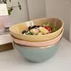 Bowls 6.5 Inch Oval Porcelain Bowl Modern Simplicity Solid Fruit Salad Microwave Heating Baking Restaurant Container