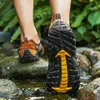 Calçados de caminhada caminhadas homens sapatilhas descalo ar livre upstream aqua sem deslizamento acampamento escalada homem trekking calado tamenho grande 48 p230511