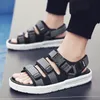 المصارع غير الرسمي Summer Men Sandals أحذية مفتوحة إصبع القدم منصة في الهواء الطلق شاطئ الصندل روما الأحذية الأسود nanlx17 230509 310 5