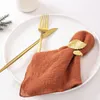 Servilletas de mesa Paquete de 12 42x42 100% Servilletas de tela de gasa de óxido natural Bodas suaves Fiestas decorativas Familia Lino a granel Cena Algodón 230511