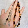 STRAND MUSLIM RESIN TASBIH 33 kralen Turkije Royal Handmade Tassels Design Misbaha Rosary Islamic Tespih